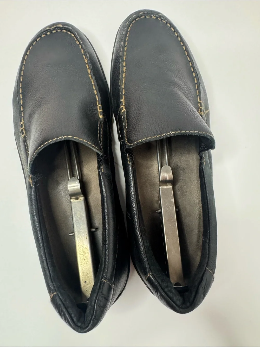 Born Black Leather Driving Loafers Mens Size 10.5M